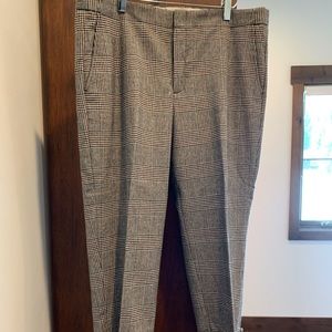 Banana Republic Avery lined plaid slacks NWOT